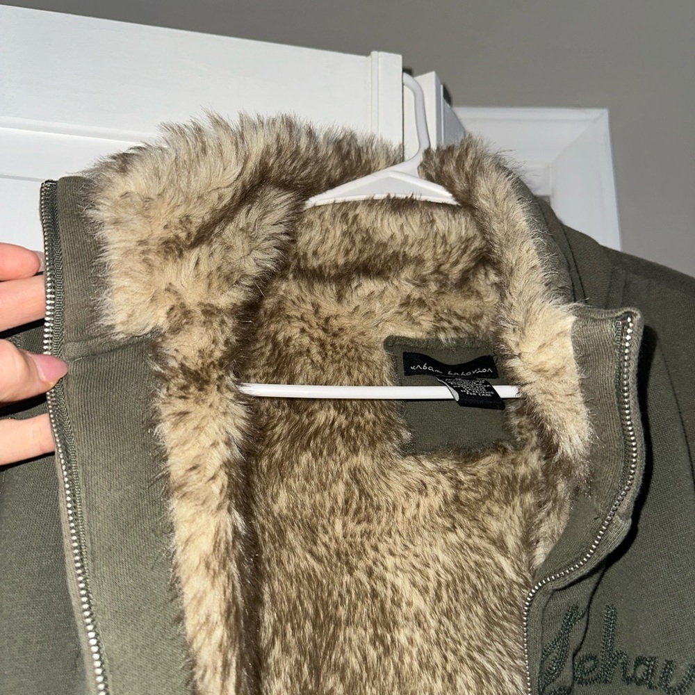 Urban Behavior Fur Zip Up Sweater - Picture 8 of 8